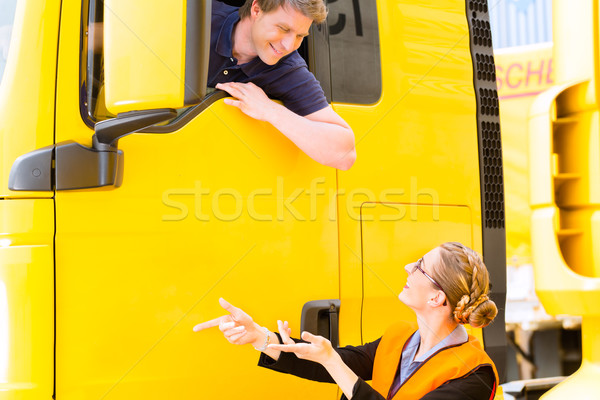 Forwarder or truck driver in drivers cap Stock photo © Kzenon