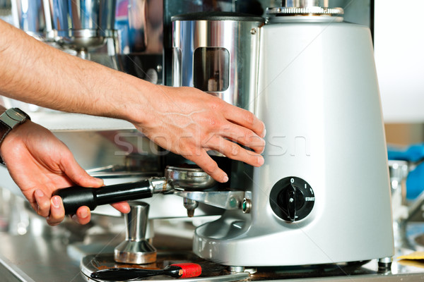 Barista prepares espresso Stock photo © Kzenon
