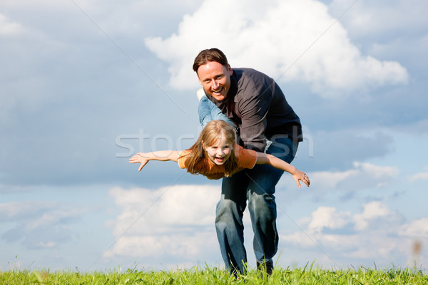 отец ребенка играет вместе Kid дочь Сток-фото © Kzenon