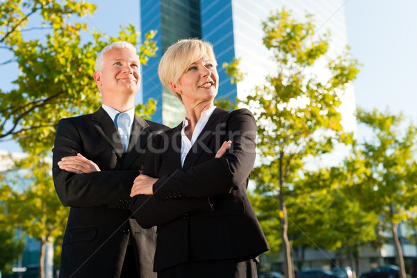 Business people in a park outdoors Stock photo © Kzenon
