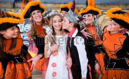 Costumed girls with tricorns from carnival club during Carnival Stock photo © Kzenon