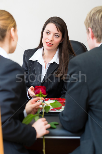 mortician with client comforting and advising Stock photo © Kzenon