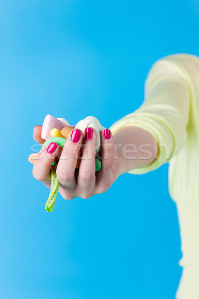 Girl with sweet goodies and candy Stock photo © Kzenon