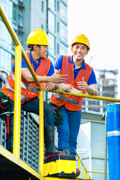 Asian indonésien construction travailleurs bâtiment [[stock_photo]] © Kzenon