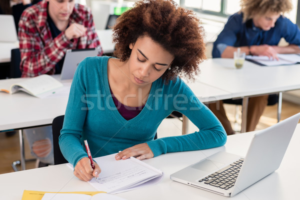 Portrait of an African American millennial student smiling with  Stock photo © Kzenon