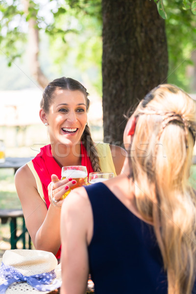 Women in beergarden having refreshment  Stock photo © Kzenon