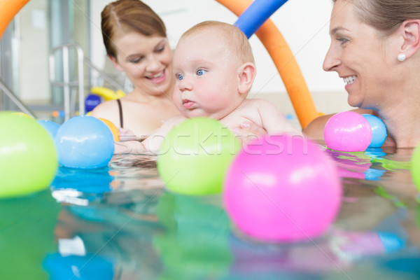 Bebekler bebek yüzme anneler çocuklar Stok fotoğraf © Kzenon
