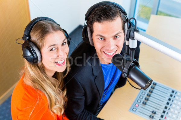 radio presenters in radio station on air Stock photo © Kzenon