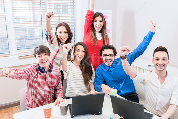 Founder in startup business celebrating success Stock photo © Kzenon