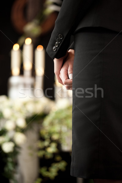 woman at funeral mourning Stock photo © Kzenon