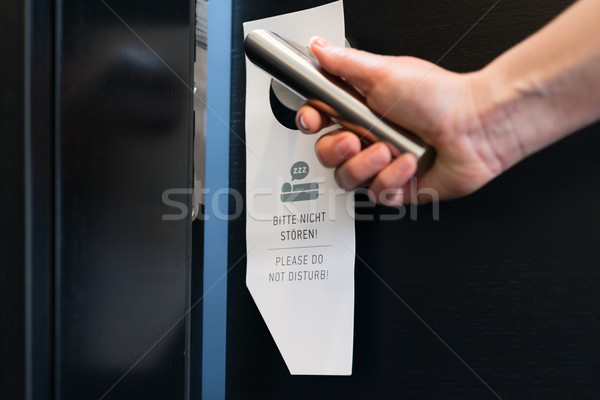 please do not disturb sign on a room door in hotel Stock photo © Kzenon