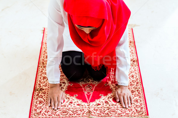 Asian Muslim woman praying Stock photo © Kzenon