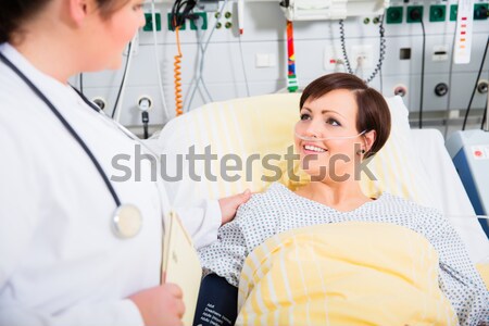 Infermiera ospedale accesso donna sangue donatore Foto d'archivio © Kzenon