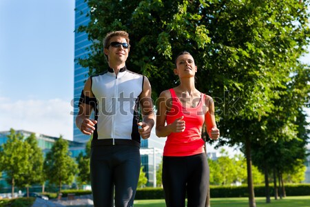 Urban sports - fitness in the city Stock photo © Kzenon