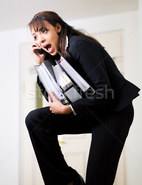 Femenino oficinista apenas todo tareas mujer Foto stock © Kzenon