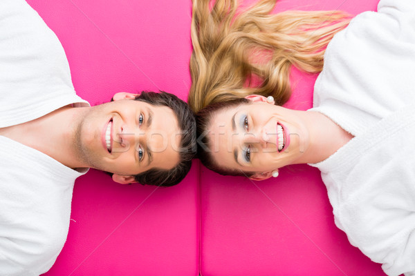 Couple in relaxation room of wellness spa Stock photo © Kzenon