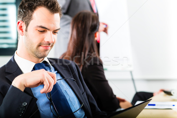 Business - businesspeople have team meeting Stock photo © Kzenon