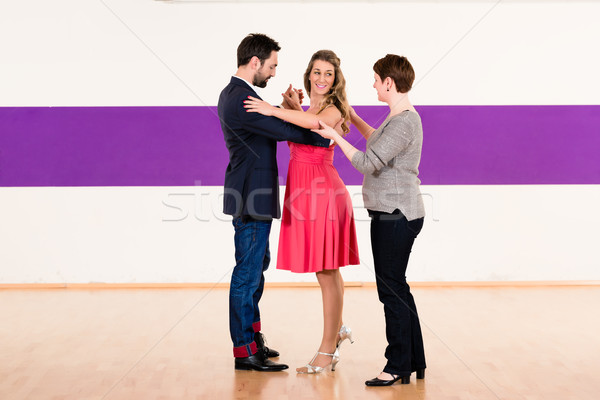 Instructor in dance school with couple Stock photo © Kzenon