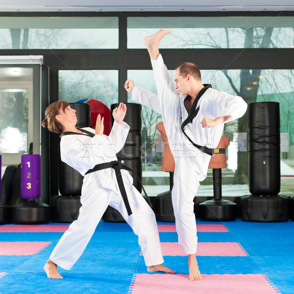 Martial Arts sport training in gym Stock photo © Kzenon