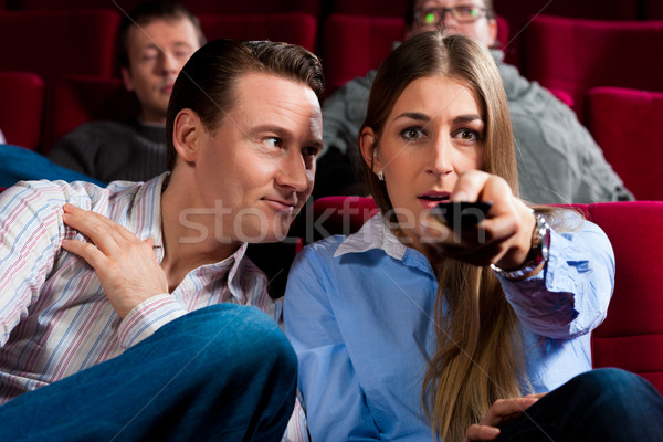 Couple and other people in cinema Stock photo © Kzenon