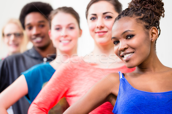 Stockfoto: Jonge · vrouwen · mannen · dansen · gymnastiek · vrouw · man