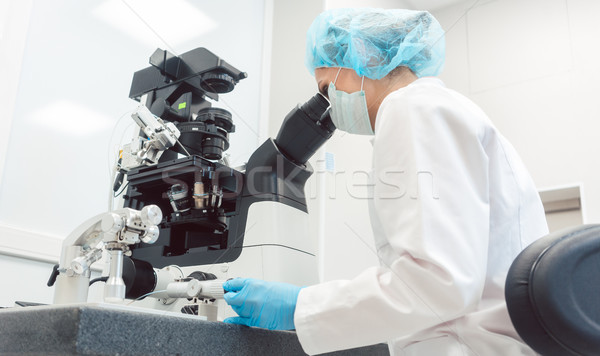 Woman doctor working in medical lab Stock photo © Kzenon