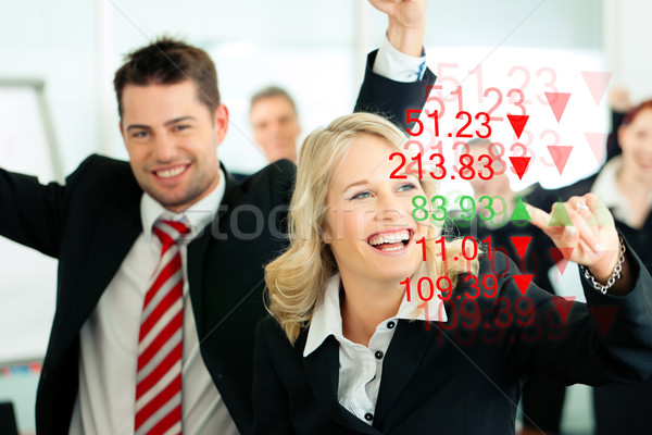 üzlet bankár pénzügy tanácsadók bemutató csapat Stock fotó © Kzenon
