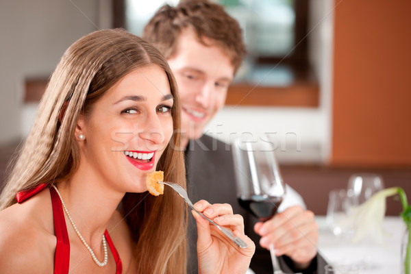 Dinner or lunch in restaurant Stock photo © Kzenon