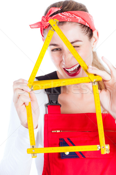 Woman having fun with home improvement  Stock photo © Kzenon