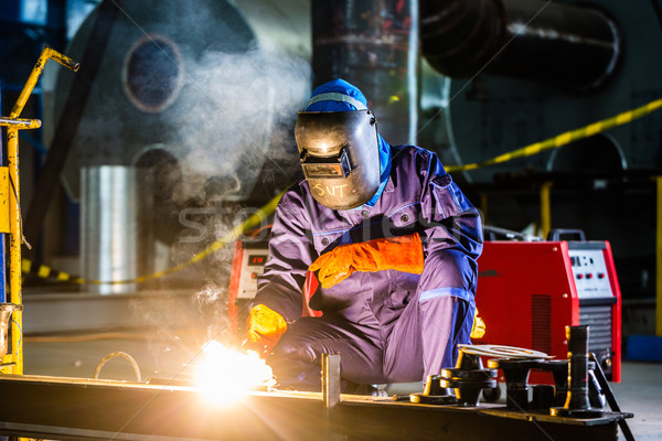 Lasser werken industriële fabriek productie staal Stockfoto © Kzenon