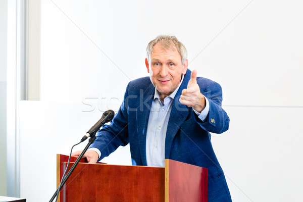 College professor giving lecture Stock photo © Kzenon