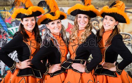 Costumed girls with tricorns from carnival club during Carnival Stock photo © Kzenon