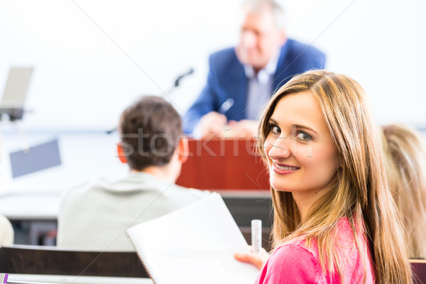 College professor giving lecture for students Stock photo © Kzenon