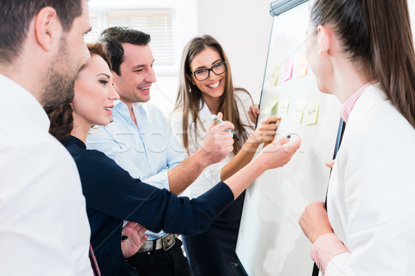 Business brainstorming and resource planning with team Stock photo © Kzenon