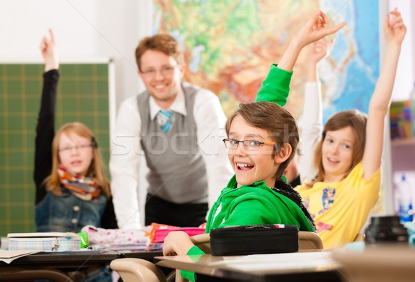 Onderwijs leerlingen leraar leren school elementair Stockfoto © Kzenon