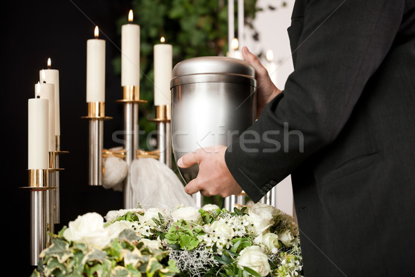 Grief - urn Funeral and cemetery Stock photo © Kzenon