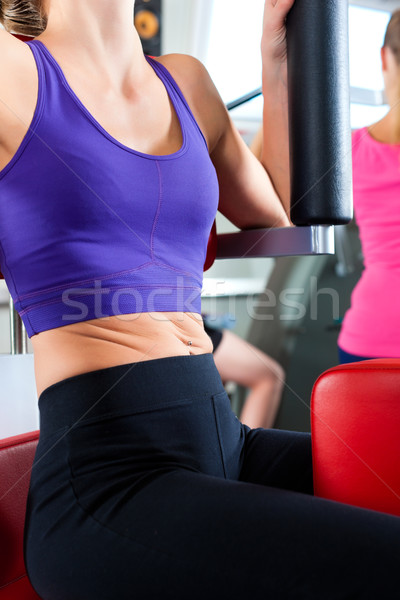 gym people doing strength or sports training Stock photo © Kzenon