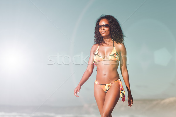 Woman on beach in summer vacation Stock photo © Kzenon