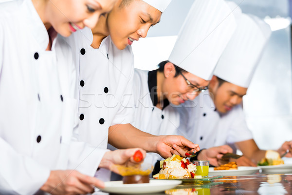 Stockfoto: Asian · chefs · restaurant · keuken · koken · indonesisch