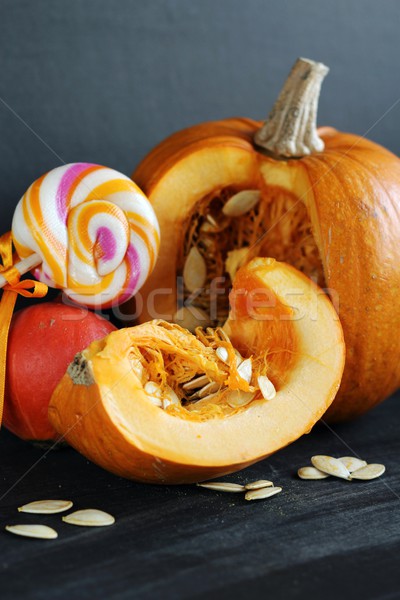 Stock photo:  pumpkin and pumpkin preserves