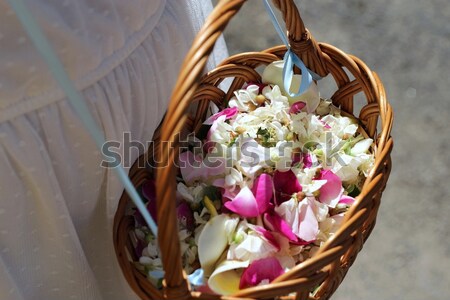 wicker baskets with flowers petals Stock photo © laciatek