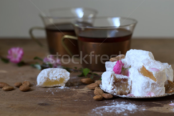 トルコ語 お菓子 背景 キャンディ 茶 白 ストックフォト © laciatek