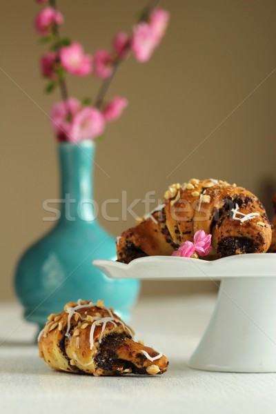 croissants with poppy Stock photo © laciatek
