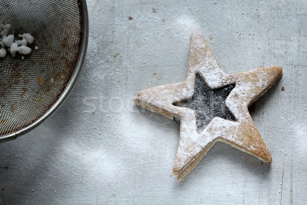 Zdjęcia stock: Cookie · żywności · tle · ciasto · gwiazdki · christmas