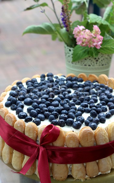 ケーキ ブルーベリー 自家製 夏 食品 パーティ ストックフォト © laciatek