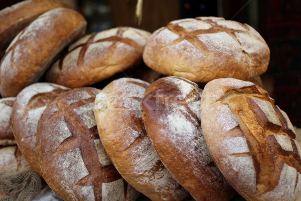 Bochenek chleba grupy pszenicy złota kolor Zdjęcia stock © laciatek
