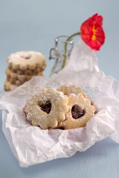 Stockfoto: Boter · cookies · partij · liefde · hart · cake