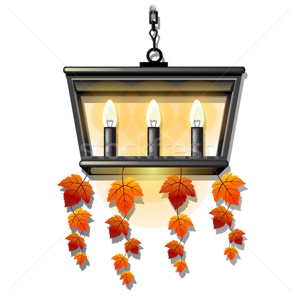 Stockfoto: Decoratief · opknoping · muur · lamp · vorm · kaarsen