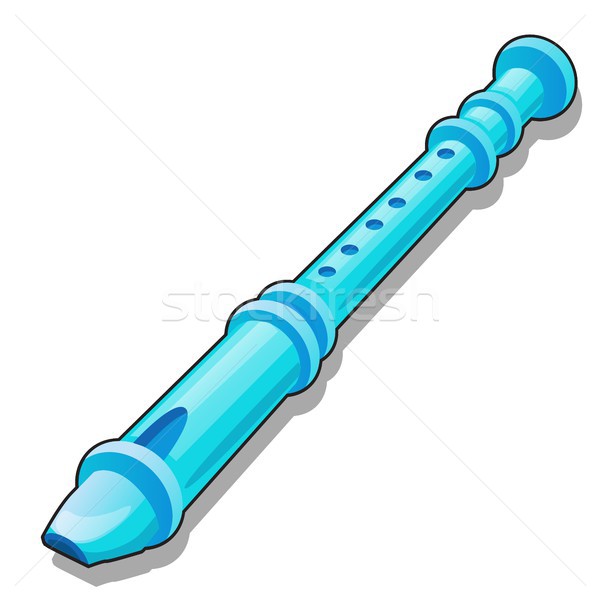 Ice flute isolated on white background. Vector cartoon close-up illustration. Stock photo © Lady-Luck