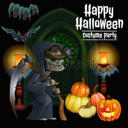 Stockfoto: Poster · stijl · vakantie · alle · kwaad · halloween